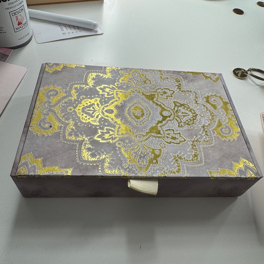 Punch Studio Gray and Gold Decorative Box
